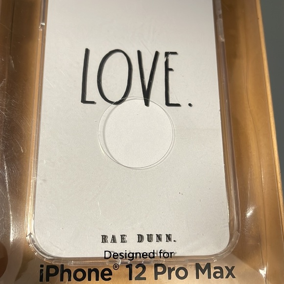 Rae Dunn LOVE Hard Shell clear case for iPhone 12 Pro Max - Picture 2 of 4